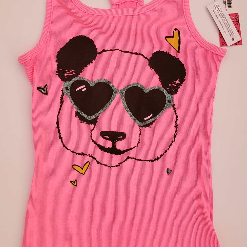 JCP Total Girl ribbed graphic tank MED 10/12 NWT